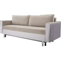MOEBLO Schlafsofa MONACO, Bettzeugablage, Wohnzimmer, Lounge, Wohnzimmermöbel, mit Schlaffunktion und Bettkasten beige