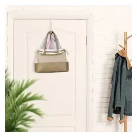 Relaxdays Türhaken Klappbar 2er Set Weiß