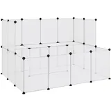 vidaXL Kleintierkäfig Schwarz 143x107x93 cm PP und Stahl