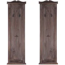 MCW Wandgarderobe T33 109 x 28 x 4 cm Braun Shabby