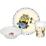 Geda Labels Kindergeschirr Minions Bellospring 3teilig in Beige - 21,5x21,5x8,5 | Gr.: onesize