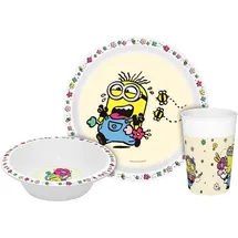 Geda Labels Kindergeschirr Minions Bellospring 3teilig in Beige - 21,5x21,5x8,5 | Gr.: onesize