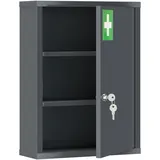 Kleankin Medizinschrank, Dunkelgrau, Metall, 15x53.5x40 cm, Badezimmer, Badezimmerschränke, Medizinschränke