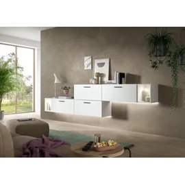 Home Affaire Schrank-Set HOME AFFAIRE "ENESTE, 6-teilig, in verschiedenen Farben, individuell kombinierbar", weiß, B:276cm H:34cm T:97cm, Spanplatte, Kastenmöbel-Sets, inkl. Beleuchtung, Stauraumelement, Kombination, Schrankwand, Lowboard