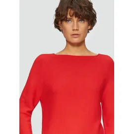 s.Oliver Strickpullover mit U-Boot-Ausschnitt und Rollsaum Rot 40