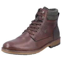 Winterstiefelette RIEKER Gr. 42, braun (dunkelbraun) Herren Schuhe Schnürstiefelette, Boots mit riekerTEX-Membran, schmale Form