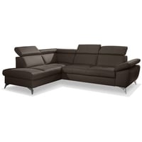 Ecksofa Rio Leder Braun Dunkelbraun