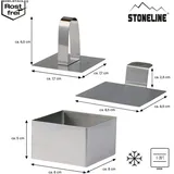 STONELINE Dessertringe Speiseringe Set eckig