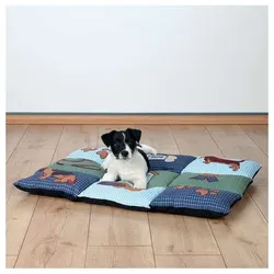 Trixie Patchwork-Decke - blau/grün, 80 x 55 cm