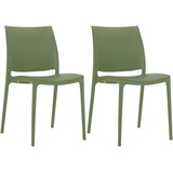 Clp 2er Set Stühle Maya I Wetterbeständige Stapelstühle bis zu 130 kg belastbar
