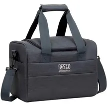 RESTO Kitchenware Kühltasche Felis Große Lunchtasche faltbar, sportl. Picknicktasche Thermotasche, 14 l, Hermetische Sporttasche, verstellbarer Schultergurt weicher Tragegriff grau