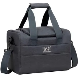RESTO Kitchenware Kühltasche Felis Große Lunchtasche faltbar, sportl. Picknicktasche Thermotasche, 14 l, Hermetische Sporttasche, verstellbarer Schultergurt weicher Tragegriff grau