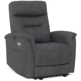 M MCombo Relaxsessel mit Liegefunktion, Fernsehsessel Elektrisch Verstellbar, TV Sessel mit 160° Liegefunktion, Recliner Chair, USB & Seitentasche, Sessel Wohnzimmer Relax, 7077 (Dunkelgrau)