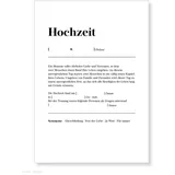 Frank Paperman | 1x Urkunde Eheschließung | orginelle Hochzeitsgeschenke | Definition Design | Karte Hochzeit | Vordruck im DIN-A4-Format | Hochzeit Überraschung Standesamt