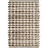 vidaXL Handgewebtes Badematten-Set Jute Stoff Natur und Weiß