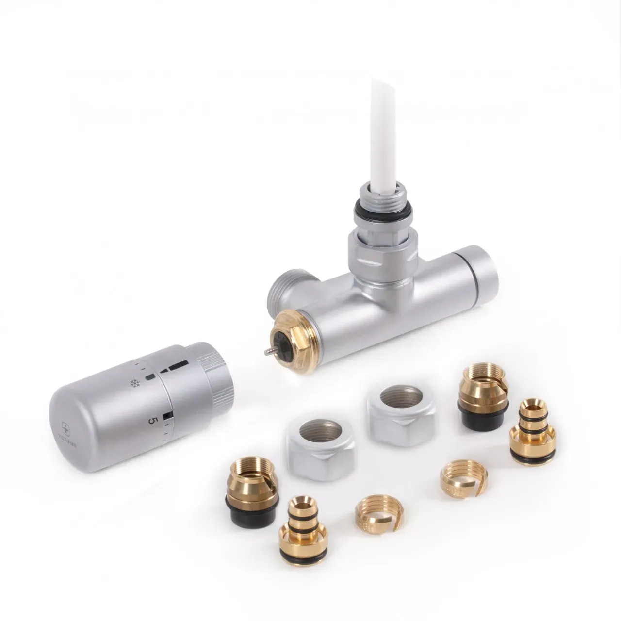 Terma Set Lanzen-Thermostat-Verbundeckventil 50mm CYLINDER GZ 1/2