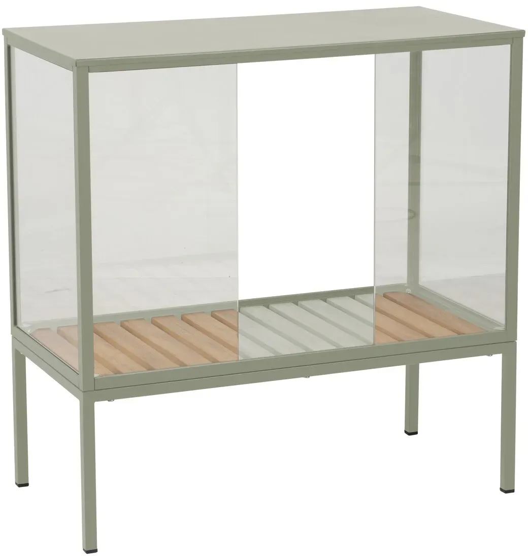Pflanzenschrank Grower Greens, Dusty Green -  Aluminium, Glas mit 1 Boden