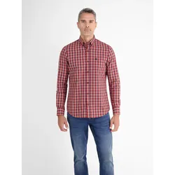 Kariertes Herrenhemd mit Button-down-Kragen - Urban Red - L