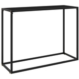 vidaXL Konsolentisch Schwarz 100x35x75 cm Hartglas