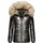 Navahoo Damen Winterjacke Steppjacke mit Kunstfellkapuze Tikunaa Anthracite Gr. XS - XS