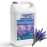 Bioethanol 96,6% 5L | Bio Alkohol Lavendelduft 96,6% 5L | Bioethanol für Kamin, Tischkamin, Bioethanol Kamin | Bioethanol Lavendelduft | Saubere Verbrennung, ohne Rauch, lebendige und stabile Flamme