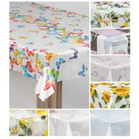 Laro Wachstuch-Tischdecke Wachstischdecke Gartentischdecke, Muster:Schmetterlingsballet Bunt, Größe:90x120