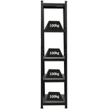 Proregal Schwerlastregal Stahl 180x45x45cm schwarz