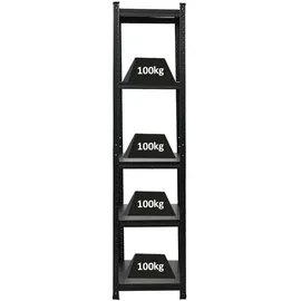 Proregal Schwerlastregal Stahl 180x45x45cm schwarz