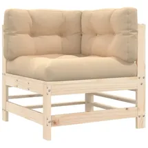 vidaXL Ecksofa mit Kissen Kiefer beige