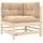 vidaXL Ecksofa mit Kissen Kiefer beige
