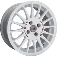 OZ OZ, Superturismo WRC, 7x17 ET48 4x108 75, weiß lackiert rote Schrift