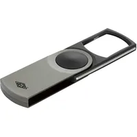 Wedo 2717654 Swing-It Kunststoff, 3-fach Vergrößerung, Ausschwenkbare Linse, Automatisches LED Licht 11, 2 x 5, 0 x 1, 3 cm, inkl. Batterien, silber