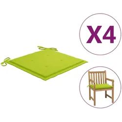 vidaXL Gartenstuhl-Kissen 4 Stk. Hellgrün 50x50x3 cm Oxford-Gewebe
