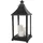 Mojawo Laterne Glas/Kunststoff/Metall H59xB24cm 3 LED Kerzen inkl. Timer schwarz