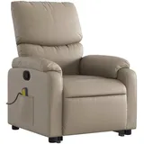 vidaXL Massagesessel mit Aufstehhilfe Kunstleder 99 x 99 x 0 cm Braun