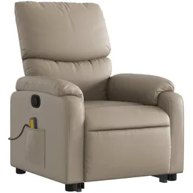 vidaXL Massagesessel mit Aufstehhilfe Kunstleder 99 x 99 x 0 cm Braun