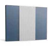ORAC DECOR WX210 3D Wandpaneel Wandvertäfelung Akustikpaneel Stuckleiste 2 m 200 cm x 1,3 cm x 25,5 cm Weiß