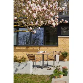 Cinas Bistrotisch 70 x 70 x 74 cm Anthrazit/Teak
