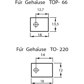 FISCHER ELEKTRONIK GLIMMER TO 218 - Glimmerscheibe für Gehäuse TO 218