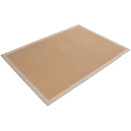 carpetfine Sisalteppich CARPETFINE "Sisal , auch als Läufer erhältlich", beige, B:240cm H:5mm L:340cm, Sisal, Teppiche, Sisalteppich, mit farbiger Bordüre, Anti Rutsch Rückseite, viele Größen, Wohnzimmer