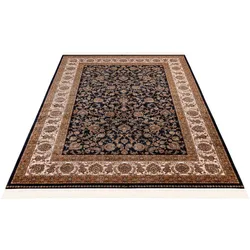 Teppich OBSESSION "My Babylon of Obsession 300", blau, B:80cm H:8mm L:150cm, Viskose, Teppiche, Fransenteppich, Kurzflor, Orient-Optik, mit Fransen, besonders hohe Knotendichte
