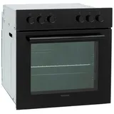 Telefunken ECHS65A-B2 Einbauherd-Set | Elektro-Herd-Kochfeld-Kombi | Backofen & Glaskeramik-Kochfeld | Hot Air Shield | Schwarz