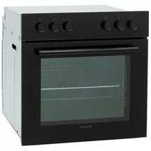Telefunken ECHS65A-B2 Einbauherd-Set | Elektro-Herd-Kochfeld-Kombi | Backofen & Glaskeramik-Kochfeld | Hot Air Shield | Schwarz