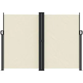 furnicato Seitenmarkise 180 x 600 cm Creme Polyester