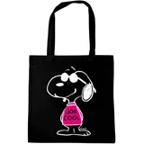 LOGOSHIRT Peanuts Snoopy", Joe Cool Pink Baumwolltasche 38x42 cm