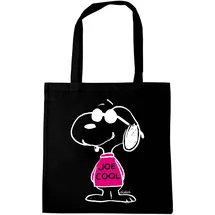 LOGOSHIRT Peanuts Snoopy", Joe Cool Pink Baumwolltasche 38x42 cm