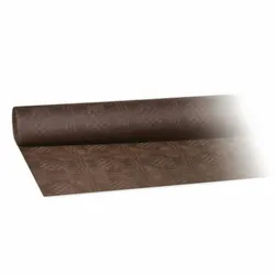 1x Damasttischdecke Tischtuch aus Papier gerollt 1,20m x  8m braun