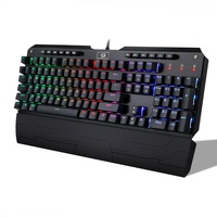 Redragon K555 INDRAH RGB LED Beleuchtete Mechanische Tastatur, Multimedia, Makro- und Profil-Tasten Mechanische Gaming Tastatur (QWERTY Layout)