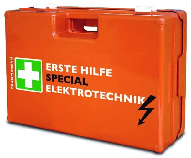 Verbandkoffer SPECIAL Elektrotechnik mit Inhalt DIN 13157:2021-11 + Inhalt