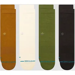 Stance Icon Crew 4 Pack Socks gold Gr. M